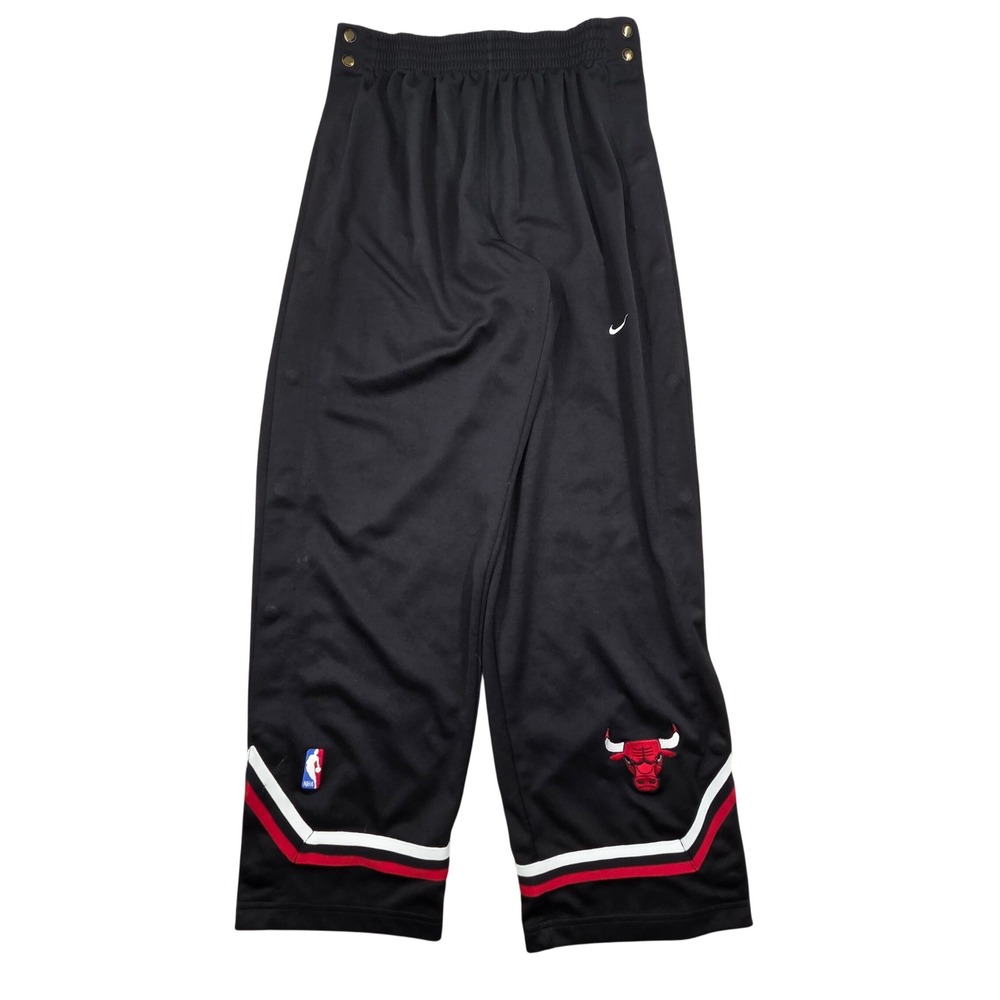 Vintage 90s Nike Chicago Bulls NBA Tear Away Warm Up Pants Black Mens Large